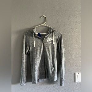 Grey Nike Zip-up Sweater